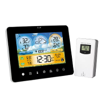 Multifunctionele Touchscreen Weer Station Alarm Klok Draadloos Weer Station Kleuren Scherm Touch Screen Alarm Klok Hygro
