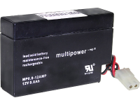 Multipower MP0,8 12 AMP Loodaccu 12 V 0.8 Ah Loodvlies (AGM) (b x h x d) 96 x 62 x 25 mm AMP bus Onderhoudsvrij, Geringe zelfontlading