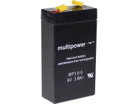 Multipower MP3,8 6 Loodaccu 6 V 3.8 Ah Loodvlies (AGM) (b x h x d) 66 x 126 x 33 mm Kabelschoen 4.8 Mm Onderhoudsvrij, Geringe zelfontlading