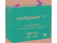 Multipower MP7 6S Loodaccu 6 V 7 Ah Loodvlies (AGM) (b x h x d) 116 x 99 x 50 mm Kabelschoen 4.8 Mm Onderhoudsvrij, Geringe zelfontlading