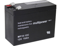 Multipower PB 12 10 6,35 Loodaccu 12 V 10 Ah Loodvlies (AGM) (b x h x d) 151 x 118.5 X 65 mm Kabelschoen 6.35 Mm Cyclusbestendig, Onderhoudsvrij, Geringe