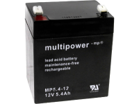 Multipower PB 12 5,4 4,8 Loodaccu 12 V 5.4 Ah Loodvlies (AGM) (b x h x d) 90 x 107 x 70 mm Kabelschoen 4.8 Mm Onderhoudsvrij, Geringe zelfontlading