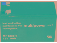 Multipower PB 12 9 6,35 Loodaccu 12 V 9 Ah Loodvlies (AGM) (b x h x d) 151 x 102 x 65 mm Kabelschoen 6.35 Mm Onderhoudsvrij, Geringe zelfontlading