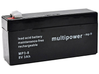 Multipower PB 8 3 Loodaccu 8 V 3.2 Ah Loodvlies (AGM) (b x h x d) 134 x 69 x 36.5 Mm Kabelschoen 4.8 Mm Onderhoudsvrij, Geringe zelfontlading
