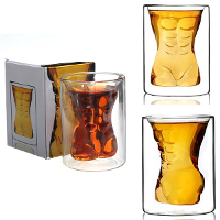 Muscle Man Boby Shape Vodka Shot Glass Crystal Wine Cup