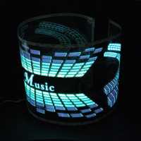 Music Rhythm Sound Activated Equalizer Led Light Lamp Car Sticker 12v