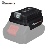 MUSTOOL 1 PC zwarte plastic Li ion batterijlader met lichte dubbele USB uitgangspoorten