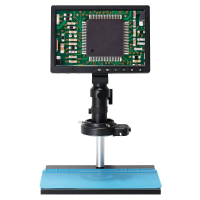 10.1 Inch LCD HD Video Microscope with 150X C Mount Lens Electronic Microscope Camera with Metal Stand Professional repa