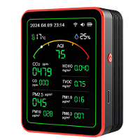 15 In 1 Luchtkwaliteitsmonitor Wifi Tuya App 15 in 1 Slimme Tester met standaard CO2 CO TVOC HCHO PM2.5 PM1.0 PM10 AQI B