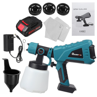 MUSTOOL 1500W 1000ML 1200ml/min EU/US Plug Borstelmotor Verfspuit Met 3 Nozzles