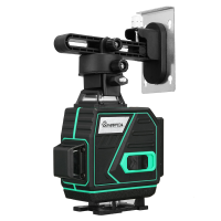 MUSTOOL 16 lijnen 4D 360° Laserniveau Zelfnivellerende Lijnhouder Gereedschap Beugel Enkele/Dubbele Batterijen Optioneel