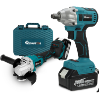 MUSTOOL 18V Power Tool Combo Kit 800N.M 6200rpm elektrische sleutel en 125mm draadloze haakse slijper met/zonder batteri