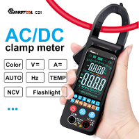 MUSTOOL C21 AC/DC stroom  en spanningsdigitale klemmeter met groot kleurenscherm NCV 6000 counts True RMS Automatische m