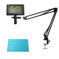 MUSTOOL Digitale Soldeermicroscoop Flexibele Arm 7inch HDMIUSB Microscoop 150x Lens Munt Microscoop met Ringlicht Volwas