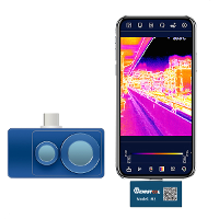 MUSTOOL M2 Thermische Camera 256 x 192 IR Hoge Resolutie met Visuele Camera voor Android 25Hz Vernieuwingsfrequentie,Dub