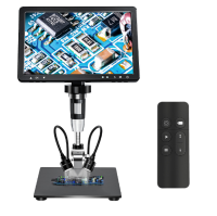 Mustool Model DM12 Microscoop 1500X 10,1 inch IPS LCD scherm hoge resolutie verstelbare LED verlichting, hoogwaardige be