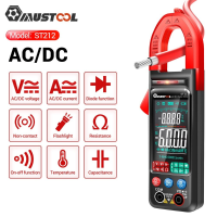 MUSTOOL ST212 AC/DC stroom spanning digitale stroomtang groot kleurenscherm NCV 6000 telt True RMS automatische meting s