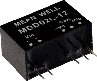 MEAN WELL MDD02N 12 DC/DC convertermodule 83 mA 2 W Aantal uitgangen: 2 x Inhoud 1 stuk(s)