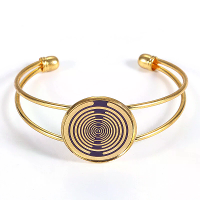 MWO Gepolariseerde Schijf Armband Multi golf Oscillator Energie Ketting Pure Koper Goud geplateerde Sieraad Reguleert Ce