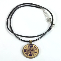 MWO Gepolariseerde Schijf Ketting Multi golf Oscillator Energie Ketting Zuiver Koper Verguld Sieraad Reguleert Cellulair
