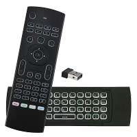 MX3 2.4G Voice Air Mouse met achtergrondverlichting Draadloze mini toetsenbord afstandsbediening Infrarood leren voor An