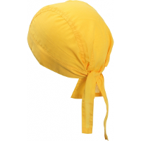 Hoofddoek bandana geel uni 1