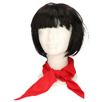 Verkleed bandana/sjaaltje/zakdoek   rood   Fransman/Boer   Carnaval accessoires