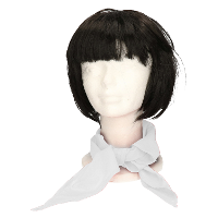 Verkleed bandana/sjaaltje/zakdoek   wit   kleuren thema   Carnaval accessoires