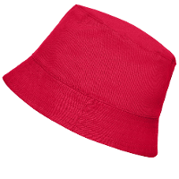 Vissershoedjes/zonnehoedjes   rood   voor volwassenen   Zomerhoeden