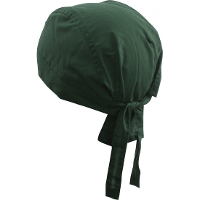 Zomer bandana in de kleur donkergroen uni 1