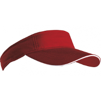 Zonnekleppen donkerrood
