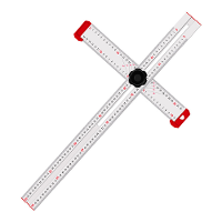 60Cm Aluminium Legering Hoekliniaal Houtbewerking Scriber Verstelbare Markering Gauge T type Liniaal Meetliniaal 600mm
