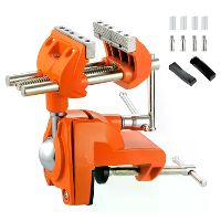 MYTEC Klem Banklijmtang Zware Duurzame Gietstaal 360 Graad Draaibare Basis Houtbewerking Klem 3,5 Inch Bekbreedte Tafel