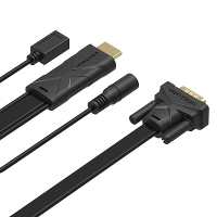 Interventie HDMI naar VGA Converter Kabel Met 3.5Mm Audio HDMI VGA Adapter Met Power 1080 P Voor Xbox 360 PS3 Laptop TV om Projector  Vention