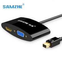 Mini DP Thunderbolt naar HDMI/VGA Twee in Een Kabel Adapter voor Macbook Aansluiten met Projector of TV Screen  SAMZHE
