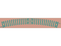 N Fleischmann rails (zonder ballastbed) 22224 Gebogen rails R3A 30 Â° 295.4 Mm