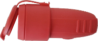 N & L 17161 Koppeling met randaarde Rubber 230 V Rood IP44