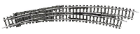 N Minitrix rails T14983 Gebogen wissel, Rechts Handbediening 30 Â° 362.6 Mm, 329 mm