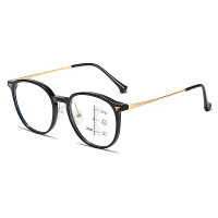 Nabij Verder Progressieve Multifocale Leeshulpmiddelen Mannen Vrouwen Fashion Rond Frame Antibluelight Presbyopie Bril