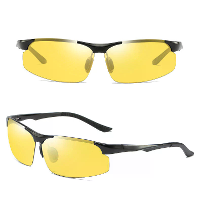 Nachtzicht Verafgeschermde Zonnebrillen Vrouwen Mannen Aluminium Mg Alloy Gele Lenzen UV400 Bescherming Zonnebril Voor R