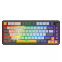 NACODEX AJAZZ NK82 Bekabelde Mechanische Toetsenbord met Metaalen Draaiknop 82 Toetsen Hot Swap Hyacint Paars Schakelaar