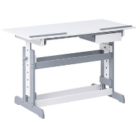 NANNUP   Handmatig verstelbaar bureau   Wit   MDF