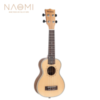 NAOMI 21 Inch Ukulele Massief sparren Top Zebrawood Back Zebrawood Ukulele 4 snarige Hawaii Gitaar Sopraan Ukulele