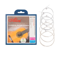 Alices AC130 N Klassieke Gitaarsnaren Set 0.028 0.043 Gecoate Koperlegering Omwonden Verzinkt Staal 4 Snaren