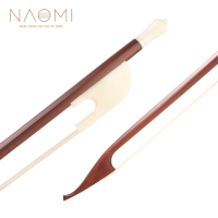 NAOMI barokstijl 4/4 Brazilwood strijkstok met ivoorachtige kikker, wit paardenhaar, licht en kunstzinnig