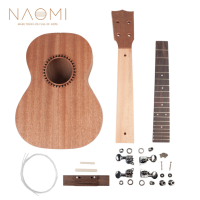 NAOMI DIY Ukulele 26 Inch Ukelele Hawaii Gitaar DIY Kit Sapeli Wood Body Palissander Toets W / Pinnen String Brug moer S