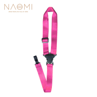 NAOMI Klassieke ukeleleband Nylon Riem Verstelbare gitaarband 45cm tot 90cm Ukelelebanden Rose Pink