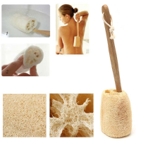 Natural Loofah Sponge Back Scrubber Brush Long Handle Shower Brush