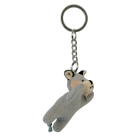 Nature Planet Pluche wolf sleutelhanger   knuffel   6 cm   dieren sleutelhanger