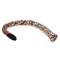 Verkleed/speelgoed luipaard/panter staart   68 cm   met clip   pluche